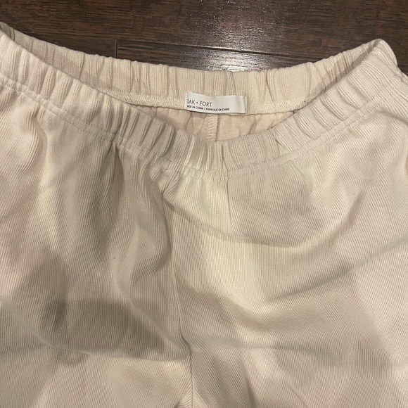 Oak + Fort white jogging pants with tie bottom detailing size XS - Picture 1 of 4